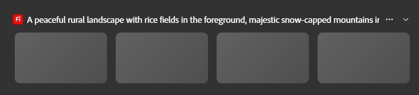 Adobe Fireflyで画像を生成中