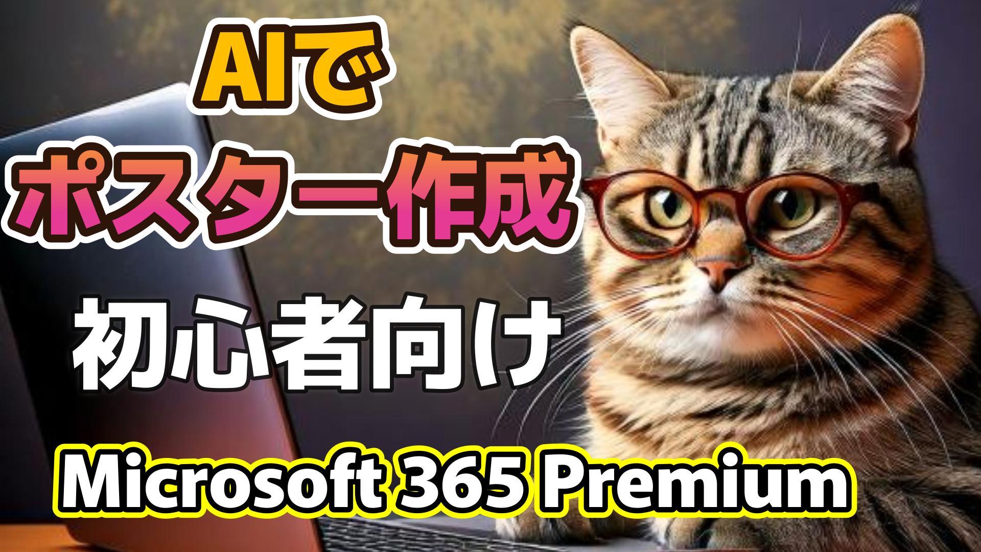 1_サムネイル画像_生成AI初心者_ポスター作成_Microsoft 365 Premium